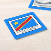 Democratische Republiek Congo Kartonnen Onderzetters (Schuin)