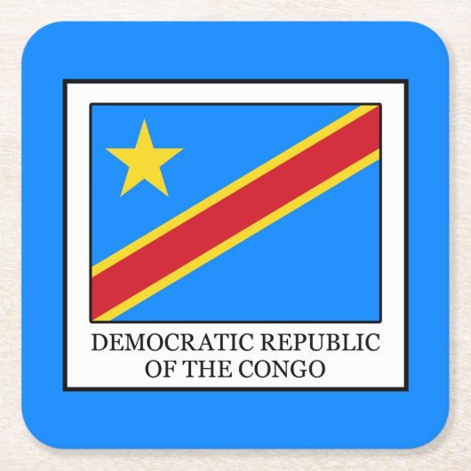 Democratische Republiek Congo Kartonnen Onderzetters (Voorkant)