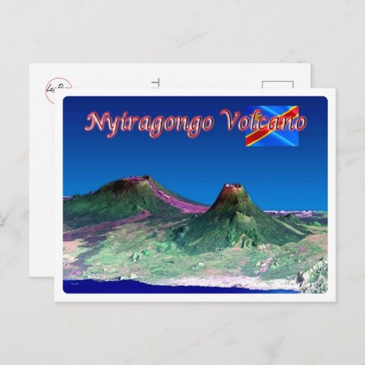 Democratische Republiek Congo - Nyiragongo - Briefkaart (Voorkant / Achterkant)