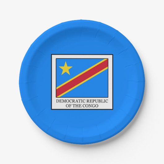 Democratische Republiek Congo Papieren Bordje (Voorkant)