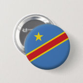 DEMOCRATISCHE REPUBLIEK CONGO PIN BACK BADGE RONDE BUTTON 5,7 CM (Voorkant /achterkant)