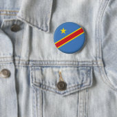 DEMOCRATISCHE REPUBLIEK CONGO PIN BACK BADGE RONDE BUTTON 5,7 CM (In situ)