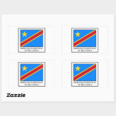 Democratische Republiek Congo Rechthoekige Sticker (Vel)