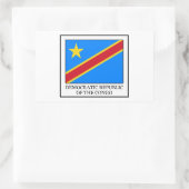 Democratische Republiek Congo Rechthoekige Sticker (Tas)