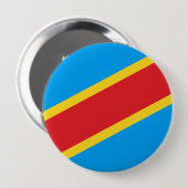 Democratische Republiek Congo Ronde Button 4,0 Cm (Voorkant /achterkant)