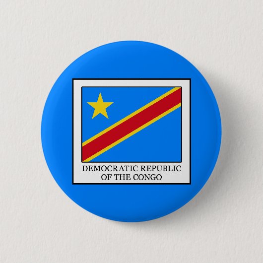 Democratische Republiek Congo Ronde Button 5,7 Cm (Voorkant)