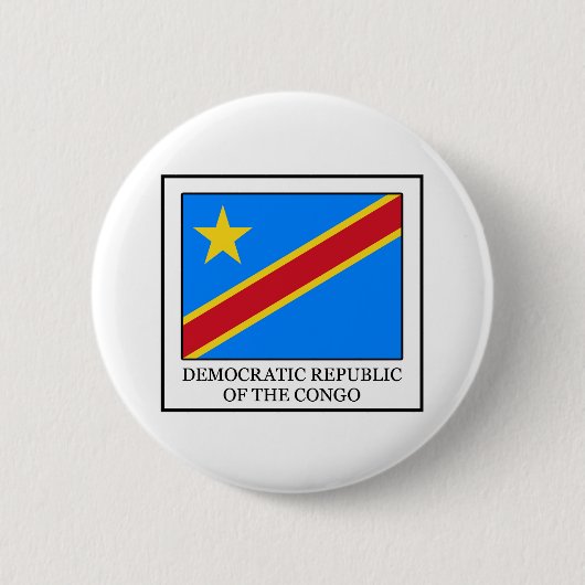 Democratische Republiek Congo Ronde Button 5,7 Cm (Voorkant)