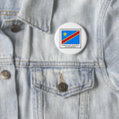 Democratische Republiek Congo Ronde Button 5,7 Cm (In situ)