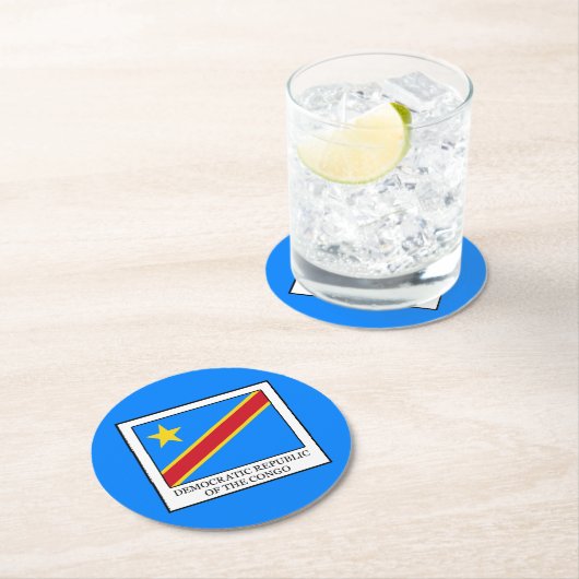 Democratische Republiek Congo Ronde Kartonnen Onderzetter (Insitu)