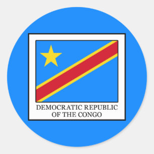 Democratische Republiek Congo Ronde Sticker