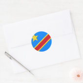 Democratische Republiek Congo Ronde Sticker (Envelop)