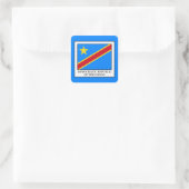 Democratische Republiek Congo Vierkante Sticker (Tas)