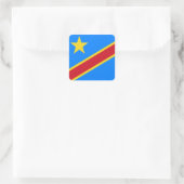 Democratische Republiek Congo Vierkante Sticker (Tas)