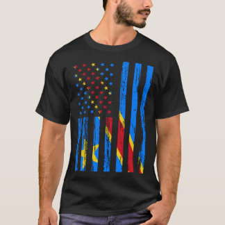 Democratische Republiek Congo Vlag Amerika VS Het T-shirt