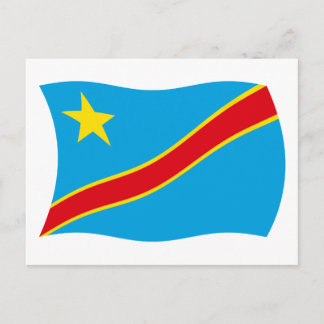 Democratische Republiek Congo Vlag Ansichtkaart Briefkaart