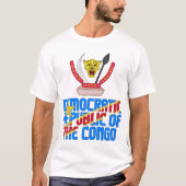 Democratische Republiek Congo Vlag en munt T-shirt (Voorkant)