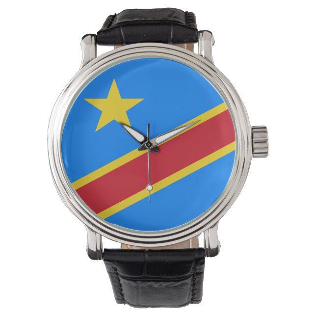 Democratische Republiek Congo vlag eWatch Horloge (Voorkant)