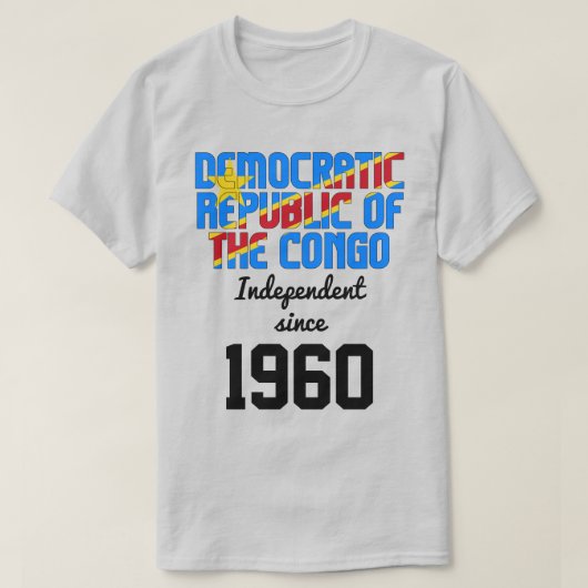 Democratische Republiek Congo Vlag onafhankelijkhe T-shirt (Design voorkant)