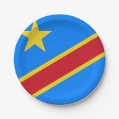 Democratische Republiek Congo Vlag Papieren Bordje (Voorkant)