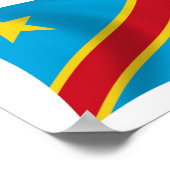 Democratische Republiek Congo Vlag Poster Print (Hoek)