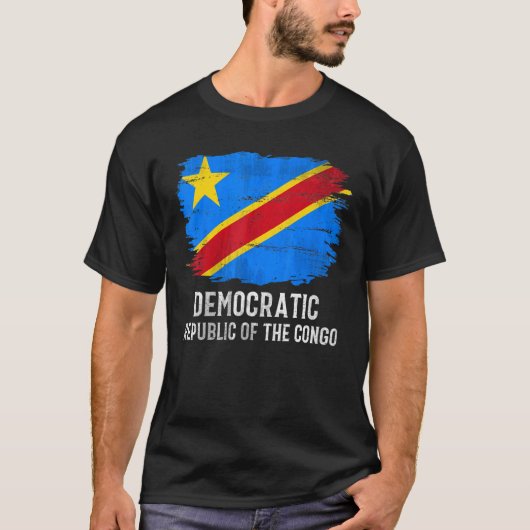  Democratische Republiek Congo Vlag T-shirt (Voorkant)