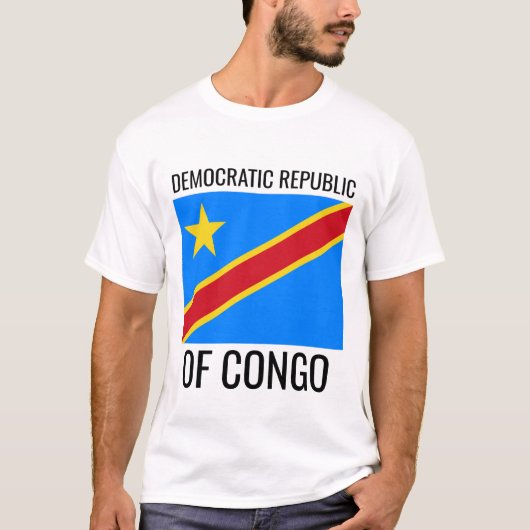 Democratische Republiek Congo // Wereldlandvlag T-shirt (Voorkant)