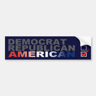 Democratische Republikein-AMERIKAANSE Bumpersticke Bumpersticker