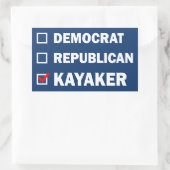 Democratische Republikein Kayaker Rechthoekige Sticker (Tas)