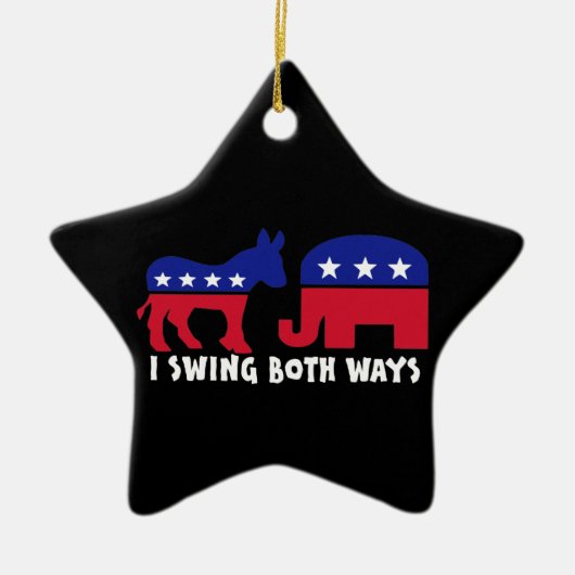 Democratische Republikein Swing Voter Keramisch Ornament (Voorkant)