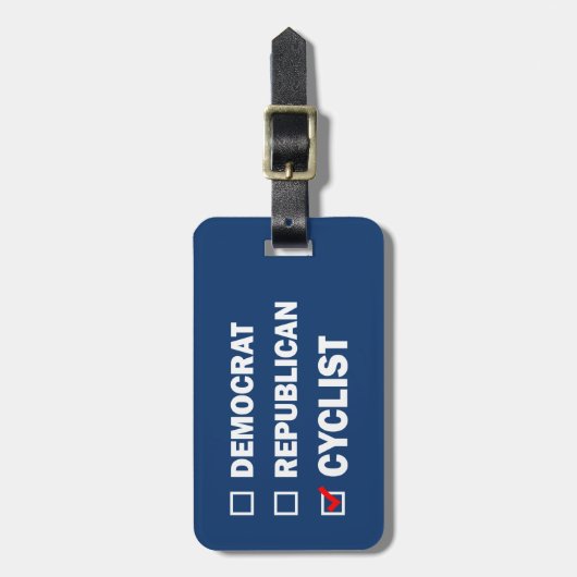 Democratische Republikeinse fietser Bagagelabel (Voorkant verticaal)