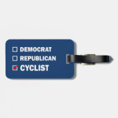 Democratische Republikeinse fietser Bagagelabel (Achterkant horizontaal)