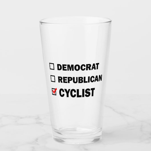 Democratische Republikeinse fietser Glas (Voorkant)