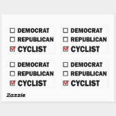 Democratische Republikeinse fietser Rechthoekige Sticker (Vel)