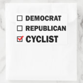 Democratische Republikeinse fietser Rechthoekige Sticker (Tas)
