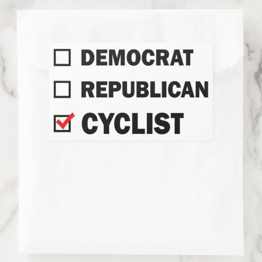 Democratische Republikeinse fietser Rechthoekige Sticker (Tas)