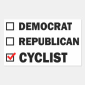 Democratische Republikeinse fietser Rechthoekige Sticker (Voorkant)