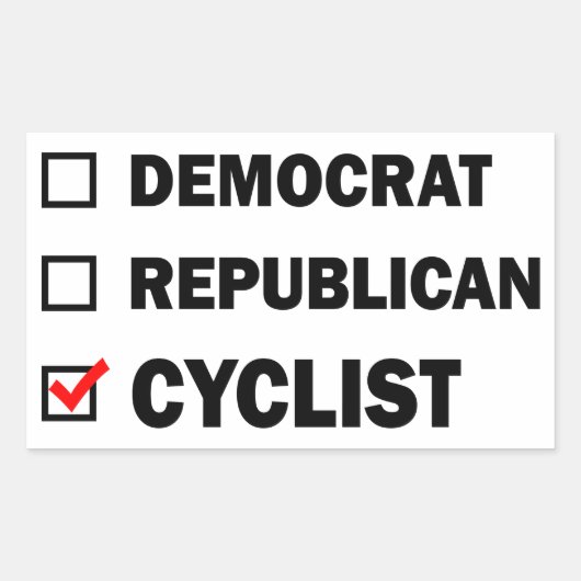 Democratische Republikeinse fietser Rechthoekige Sticker (Voorkant)