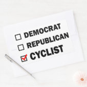 Democratische Republikeinse fietser Rechthoekige Sticker (Envelop)