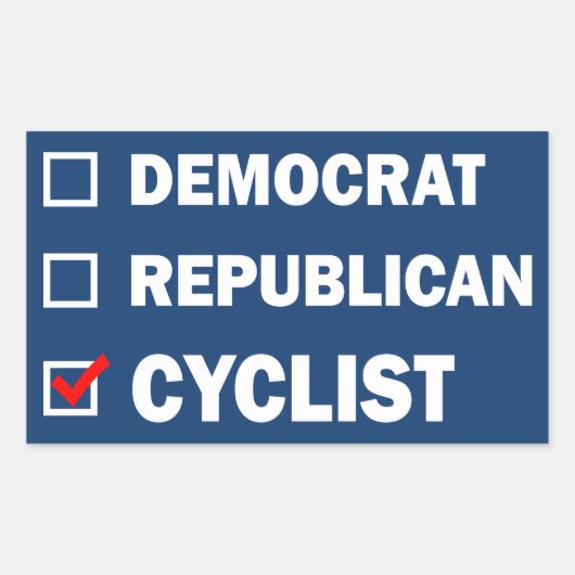 Democratische Republikeinse fietser Rechthoekige Sticker (Voorkant)
