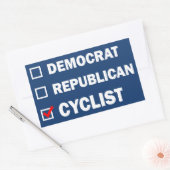 Democratische Republikeinse fietser Rechthoekige Sticker (Envelop)