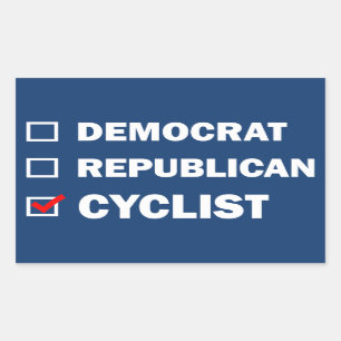 Democratische Republikeinse fietser Rechthoekige Sticker