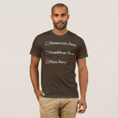 Democratische Republikeinse Pizza Partij T-shirt (Voorkant volledig)