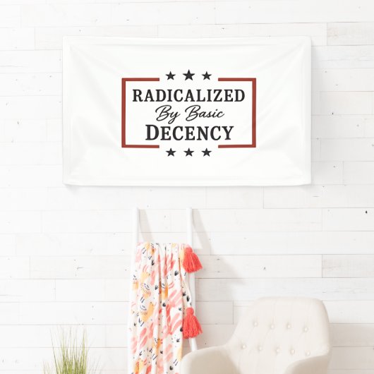 Democratische samenleving geradicaliseerd door bas spandoek (Insitu)