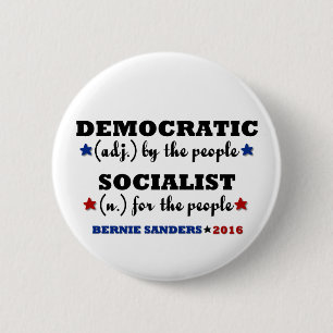Democratische Socialist Bernie Sanders Ronde Button 5,7 Cm