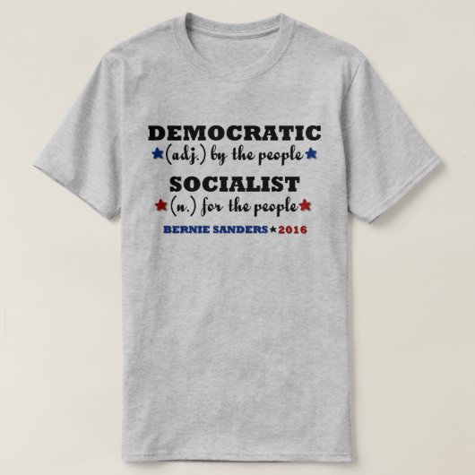 Democratische Socialist Bernie Sanders T-shirt (Design voorkant)