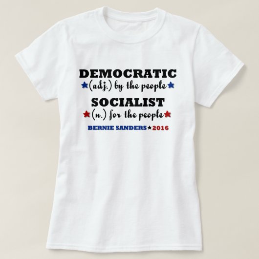 Democratische Socialist Bernie Sanders T-shirt (Design voorkant)