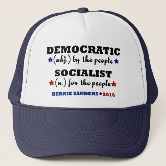 Democratische Socialist Bernie Sanders Trucker Pet (Voorkant)