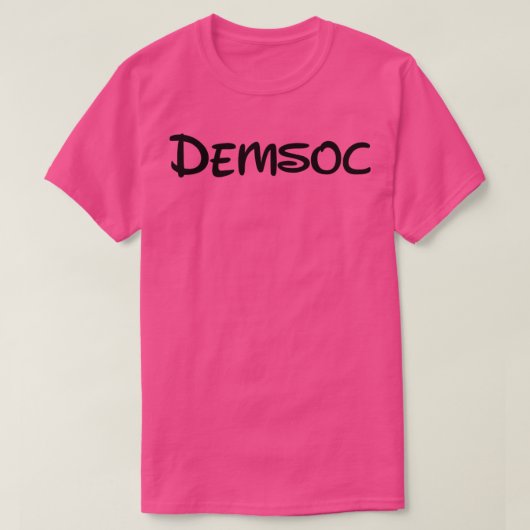 Democratische Socialist DemSoc T-shirt (Design voorkant)