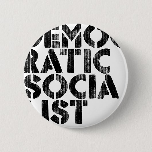 Democratische socialist ronde button 5,7 cm (Voorkant)