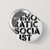 Democratische socialist ronde button 5,7 cm (Voorkant /achterkant)